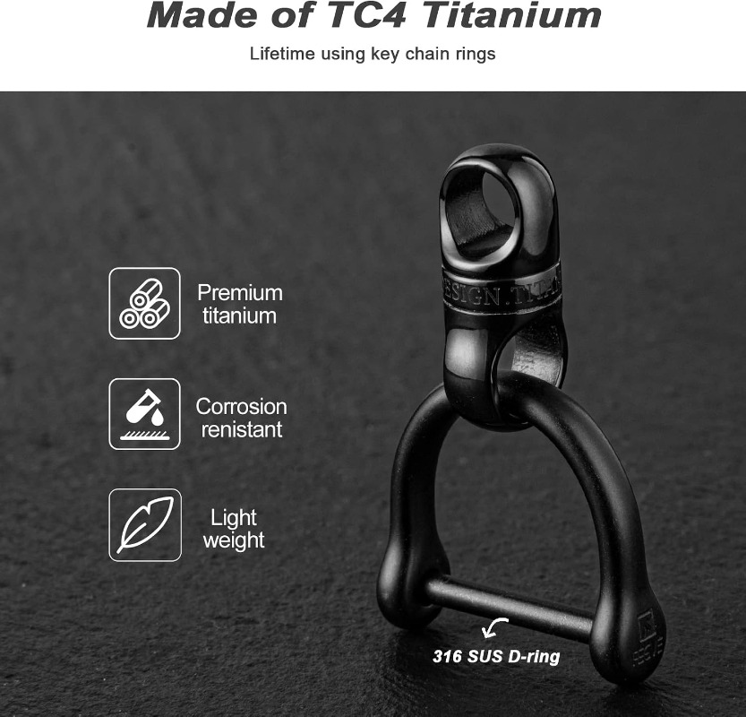 Titanium Key Ring With Round C - огляд і ціна Edc Carry Clip